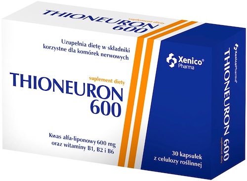 XenicoPharma Thioneuron 600 30kaps vege Polineuropatia Nerwy - suplement diety