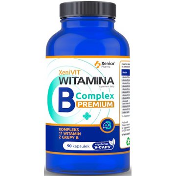 XenicoPharma Witamina B Complex Premium 90kaps vege Kompleks 11 witamin - suplement diety