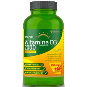 XenicoPharma XeniVIT Witamina D3 2000 240kaps vege w oleju - suplement diety