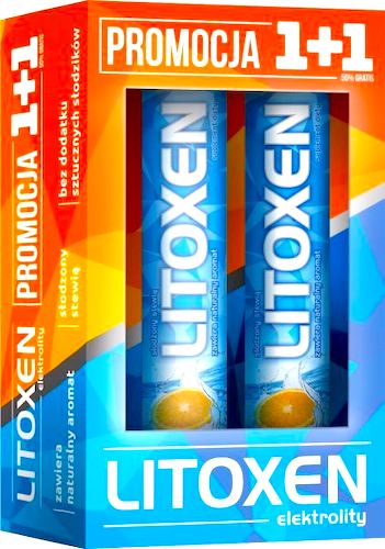 XenicoPharma Zestaw Litoxen 2x20tab musujących Elektrolity - suplement diety WYPRZEDAŻ