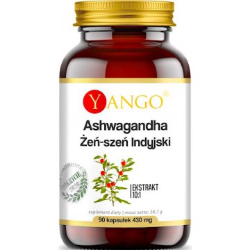 YANGO Ashwagandha ekstrakt 10:1 90kaps Żeń-Szeń Indyjski - suplement diety