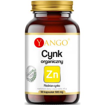 YANGO Cynk Pikolinian Organiczny 15mg 90kaps vege - suplement diety