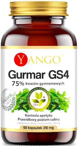 YANGO Gurmar GS4 310mg 60kaps vege Kwas Gymnemowy - suplement diety
