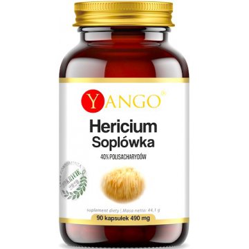 YANGO Hericium Soplówka ekstrakt 10% polisacharydów 490mg 90kaps - suplement diety
