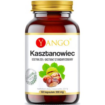 YANGO Kasztanowiec Ekstrakt 20% Escyny 60kaps vege Krążenie - suplement diety