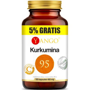 YANGO Kurkumina 95 445mg 120kaps Kurkuma + Piperyna Ekstrakt C3 Complex - suplement diety BEZPŁATNA DOSTAWA !