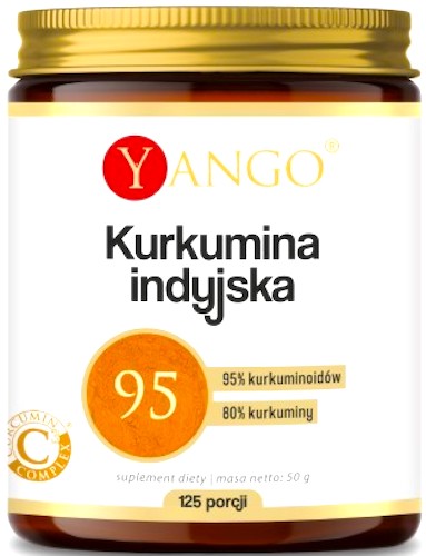 YANGO Kurkumina Indyjska 125porcji 50g vege Kurkuma standaryzowana - suplement diety