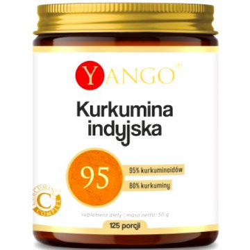 YANGO Kurkumina Indyjska 125porcji 50g vege Kurkuma standaryzowana - suplement diety