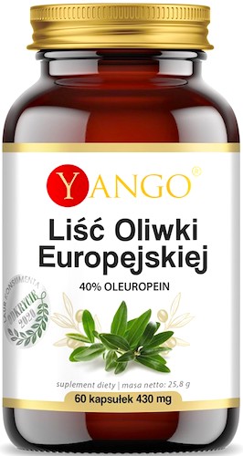 YANGO Liść Oliwki Europejskiej 430mg 60kaps vege oleuropeiny - suplement diety
