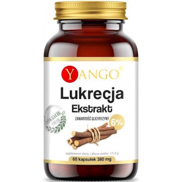 YANGO Lukrecja Ekstrakt 380mg 60kaps 6% Gliceryzyny vege Ekstrakt - suplement diety