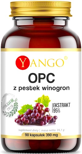 YANGO OPC 95% z pestek winogron 390mg 90kaps Proantocyjanidy - suplement diety