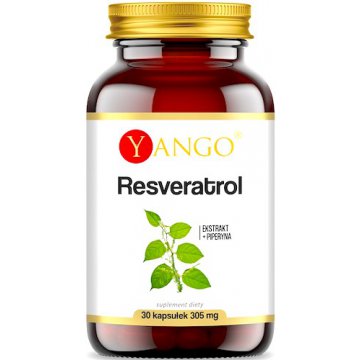 YANGO Resveratrol z Piperyną 305mg 30kaps - suplement diety