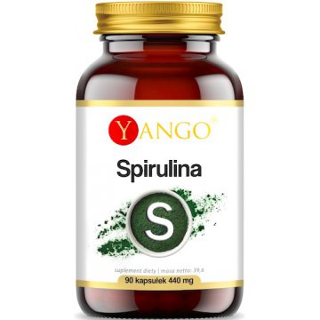 YANGO Spirulina Europejska Algi 90kaps vege - suplement diety Superfood, Odchudzanie, Cholesterol