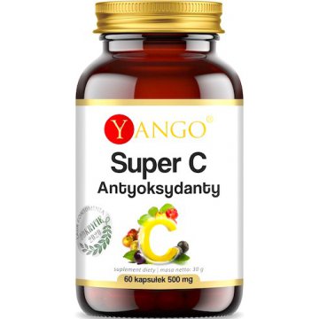YANGO Super C antyoksydanty + ekstrakty owoców 528mg 90kaps vege - suplement diety