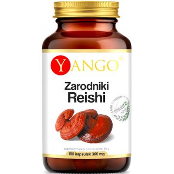 YANGO Zarodniki REISHI rozłupane 270mg 100kaps Grzybek Ganoderma - suplement diety
