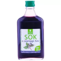 Zielona Tłocznia Sok Czarnego Bzu Wytłoczony z owocu 100% 200ml Czarny bez konserwantów bez dodatku cukru